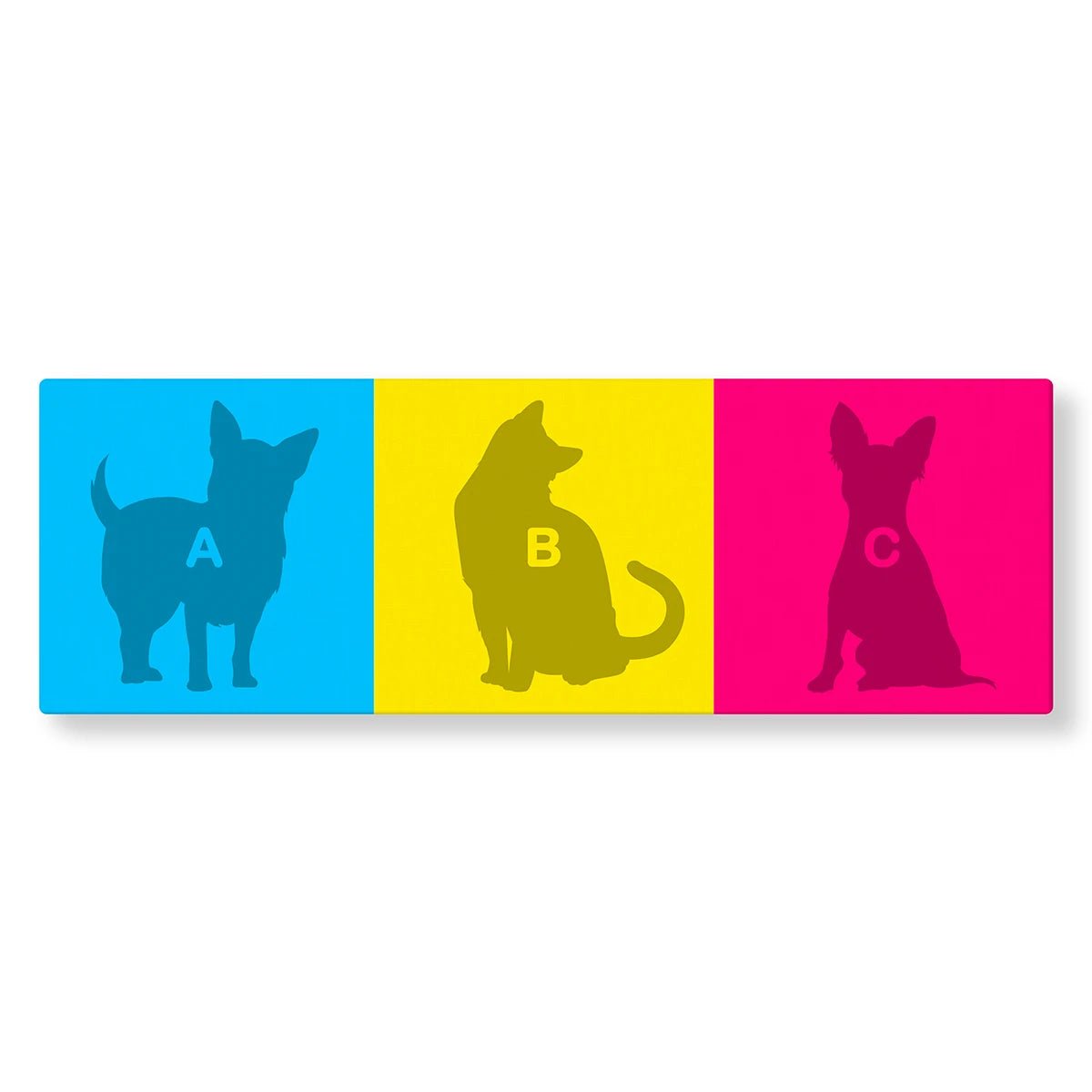 Tableau Pop Art Animaux (3 cases) - Studio Pop Art