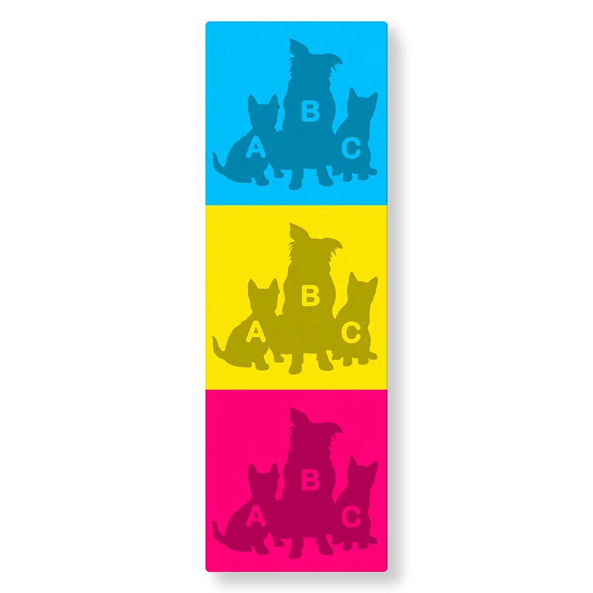 Tableau Pop Art Animaux (3 cases) - Studio Pop Art