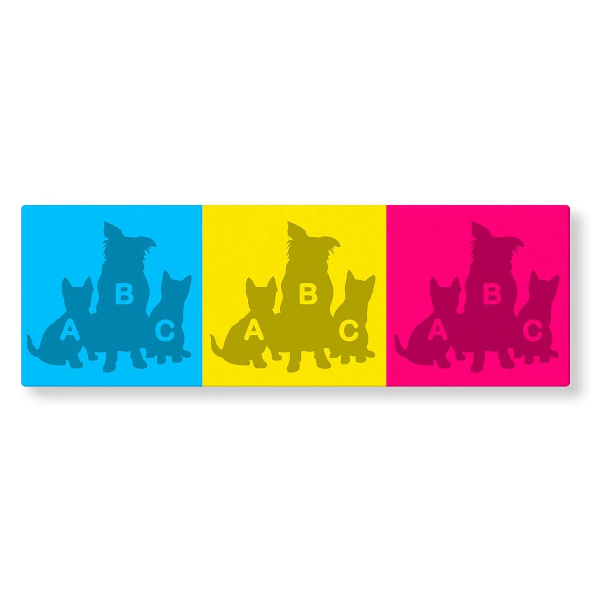 Tableau Pop Art Animaux (3 cases) - Studio Pop Art